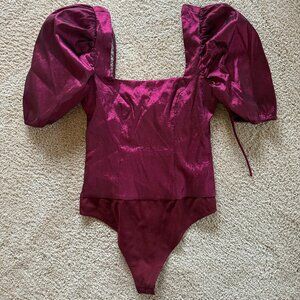 NWT Marjorelle Cruz Bodysuit in Wine Size Medium